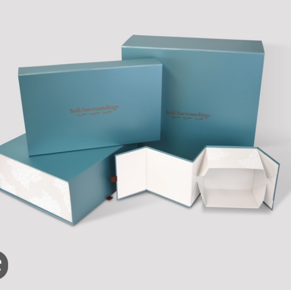🆕 Small Soft Surroundings Rigid Magnetic Gift Box, New